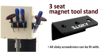 New accessory, 3 seat magnet tool stand will also be showcased in the booth. It is quick and easy to fix on anywhere with metal surface. All the Sloky screwdrivers can fit in.Sloky presented by Jimmore in Metalloobrabotka 2017, Russia from 15 - 19 May 2017